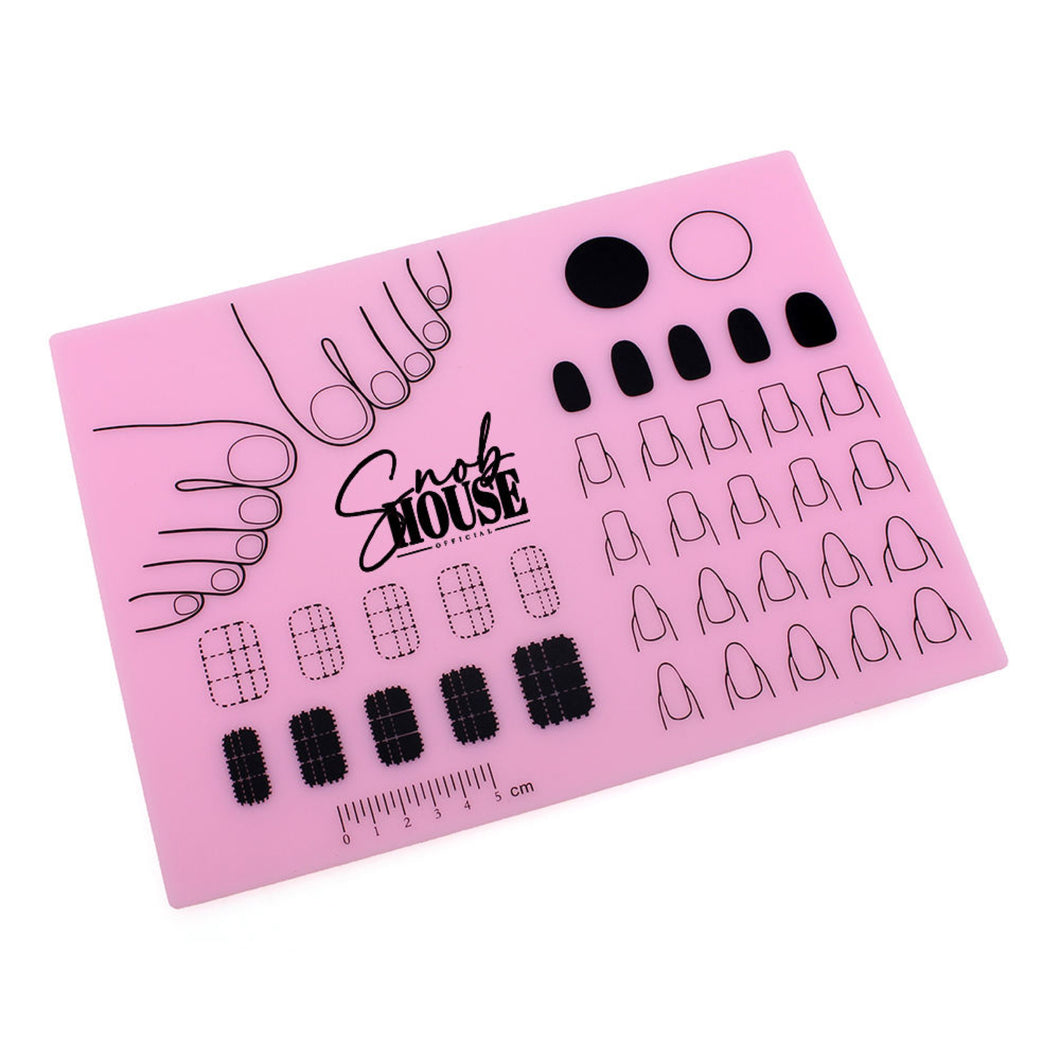 Pink Silicone nailtraining mat