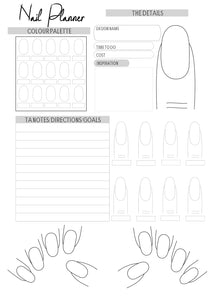 Nail art planner/recipe book
